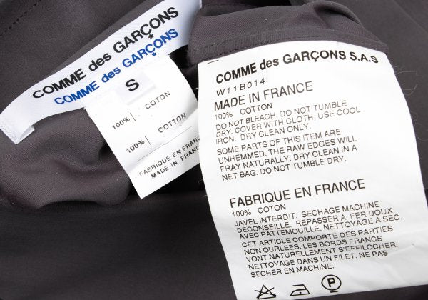 COMME des GARCONS Cotton Color Design Shirt Charcoal Size S