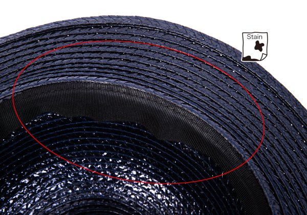 Y's Coated Bowler Straw Hat Navy