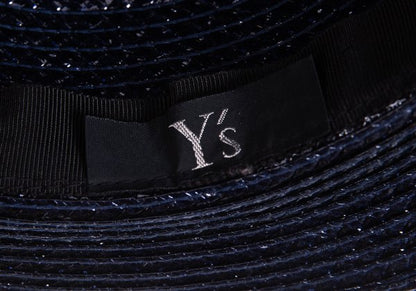 Y's Coated Bowler Straw Hat Navy