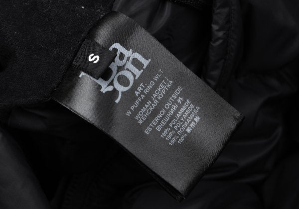 Bacon PUFFA RING WLT Stand Collar Down Jacket Black Size S