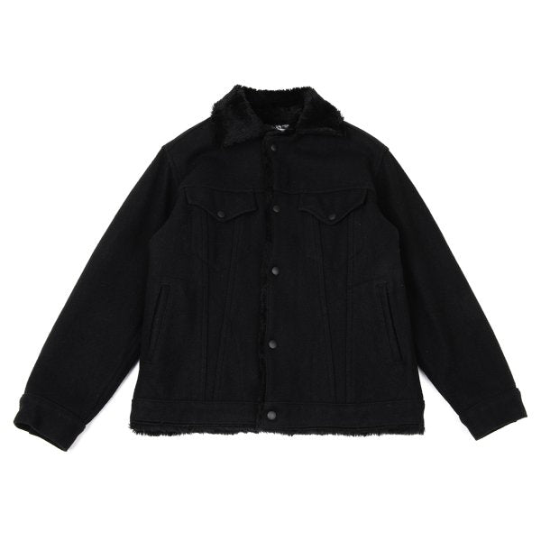 Johnson Woolen Mills Boa Lined Wool Jacket Black Size M