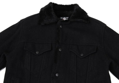 Johnson Woolen Mills Boa Lined Wool Jacket Black Size M
