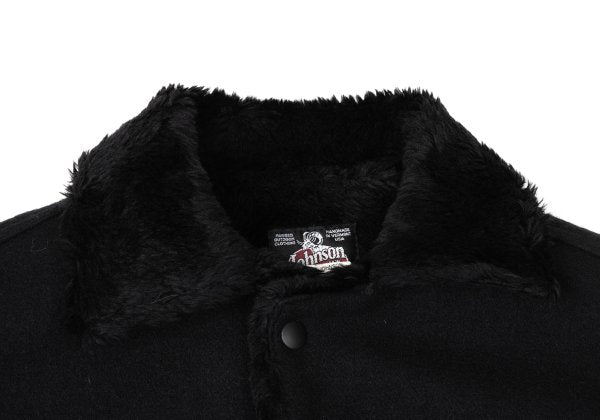 Johnson Woolen Mills Boa Lined Wool Jacket Black Size M