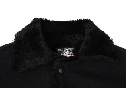 Johnson Woolen Mills Boa Lined Wool Jacket Black Size M