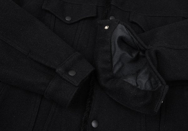 Johnson Woolen Mills Boa Lined Wool Jacket Black Size M