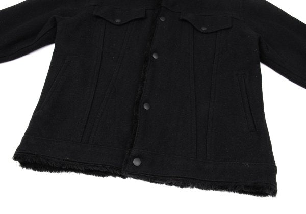 Johnson Woolen Mills Boa Lined Wool Jacket Black Size M