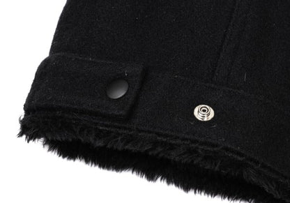 Johnson Woolen Mills Boa Lined Wool Jacket Black Size M