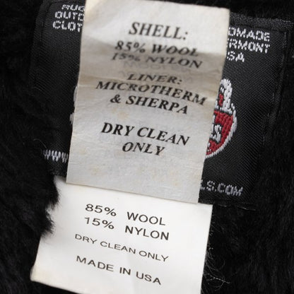 Johnson Woolen Mills Boa Lined Wool Jacket Black Size M