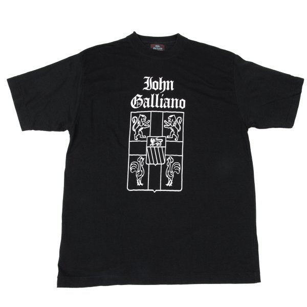 John Galliano 89SS Logo Print T-Shirt Black Size L