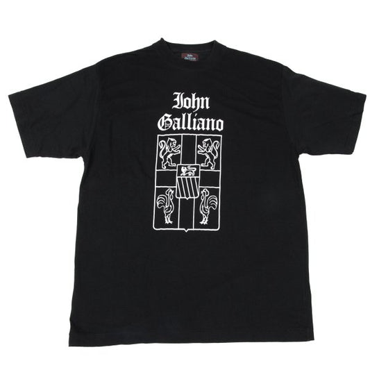 John Galliano 89SS Logo Print T-Shirt Black Size L