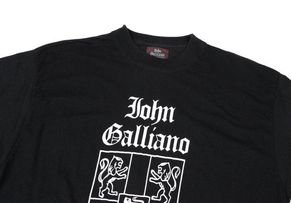 John Galliano 89SS Logo Print T-Shirt Black Size L