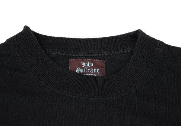 John Galliano 89SS Logo Print T-Shirt Black Size L