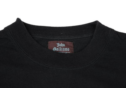John Galliano 89SS Logo Print T-Shirt Black Size L