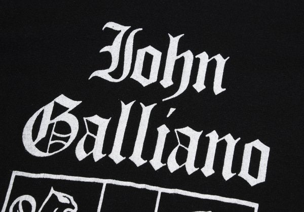 John Galliano 89SS Logo Print T-Shirt Black Size L