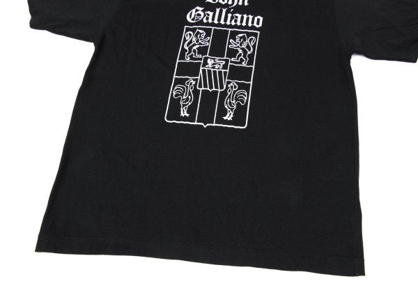 John Galliano 89SS Logo Print T-Shirt Black Size L