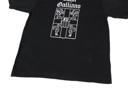 John Galliano 89SS Logo Print T-Shirt Black Size L