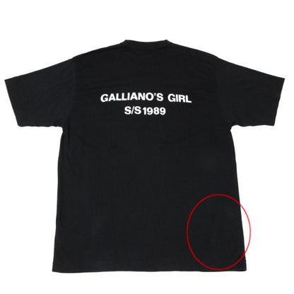 John Galliano 89SS Logo Print T-Shirt Black Size L