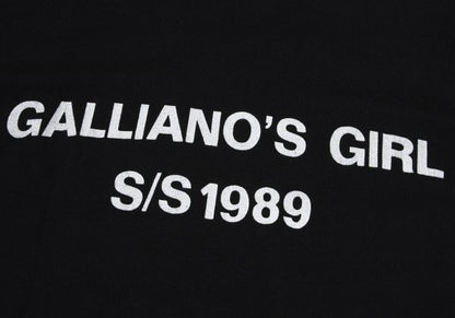 John Galliano 89SS Logo Print T-Shirt Black Size L