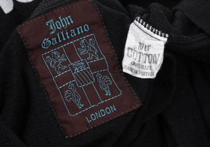John Galliano 89SS Logo Print T-Shirt Black Size L