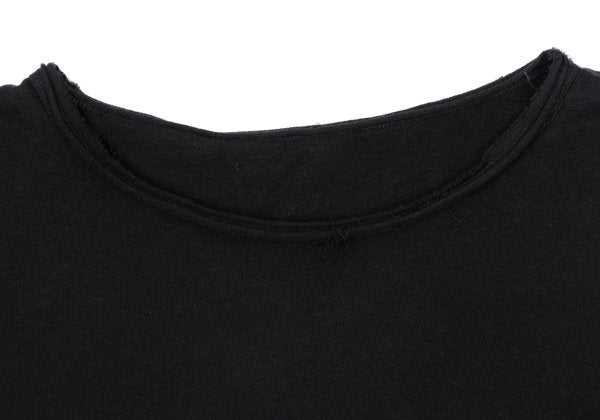 Y's Dot Poem Print Raw Cut Cotton Top Black Size 2