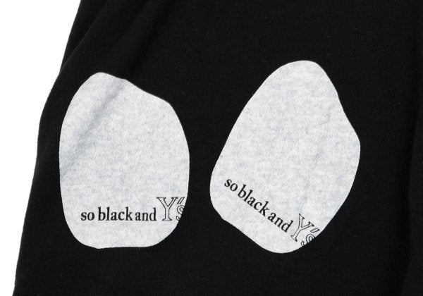 Y's Dot Poem Print Raw Cut Cotton Top Black Size 2
