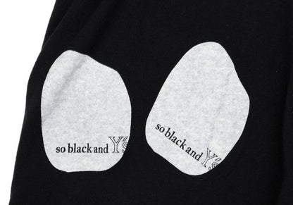 Y's Dot Poem Print Raw Cut Cotton Top Black Size 2