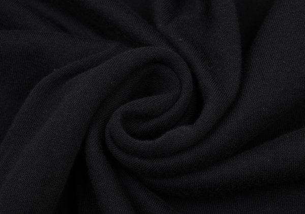 Y's Dot Poem Print Raw Cut Cotton Top Black Size 2