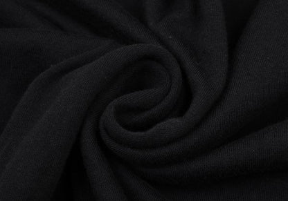 Y's Dot Poem Print Raw Cut Cotton Top Black Size 2