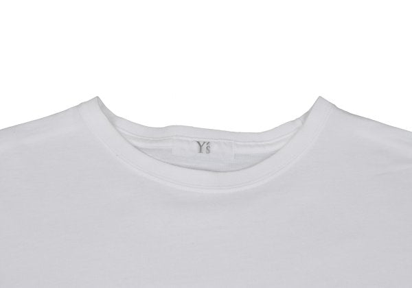 Y's Cotton Flower Logo Print T-Shirt White Size 4