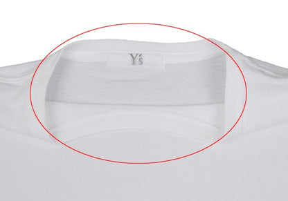 Y's Cotton Flower Logo Print T-Shirt White Size 4