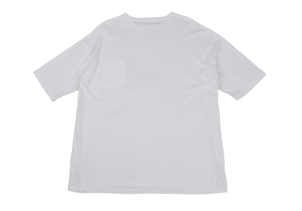 Y's Cotton Flower Logo Print T-Shirt White Size 4