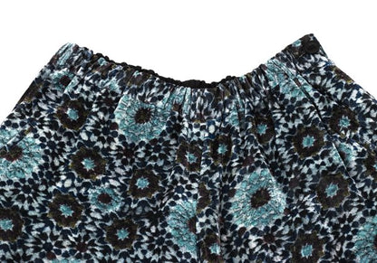 Y's Kaleidoscope Velour Harem Pants Light Blue Size 2