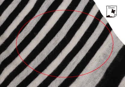 LIMI feu Bias Stripe Panel Tunic Black White Blouse Size M