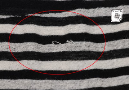 LIMI feu Bias Stripe Panel Tunic Black White Blouse Size M