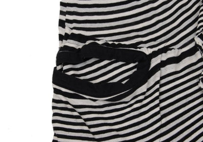 LIMI feu Bias Stripe Panel Tunic Black White Blouse Size M