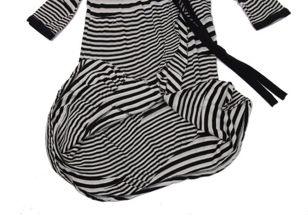 LIMI feu Bias Stripe Panel Tunic Black White Blouse Size M