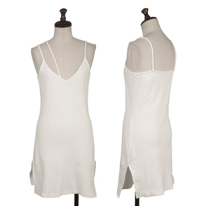 LIMI feu Asymmetrical Strap Rib Cami Top White Blouse Size S