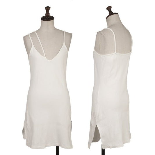 LIMI feu Asymmetrical Strap Rib Cami Top White Blouse Size S