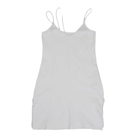LIMI feu Asymmetrical Strap Rib Cami Top White Blouse Size S