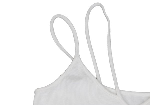 LIMI feu Asymmetrical Strap Rib Cami Top White Blouse Size S