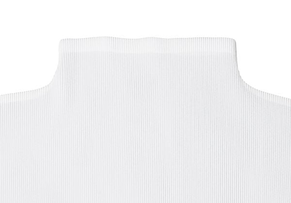 PLEATS PLEASE Mist Pleated High Neck T-Shirt White Size 3