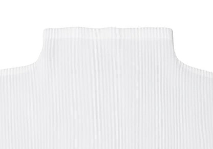 PLEATS PLEASE Mist Pleated High Neck T-Shirt White Size 3