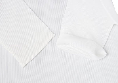 PLEATS PLEASE Mist Pleated High Neck T-Shirt White Size 3
