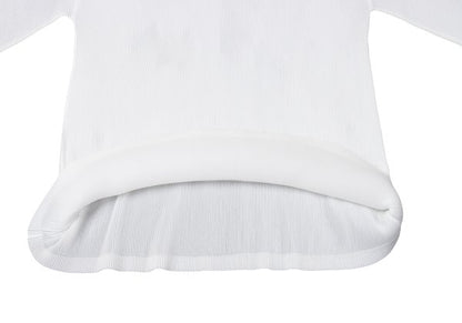 PLEATS PLEASE Mist Pleated High Neck T-Shirt White Size 3