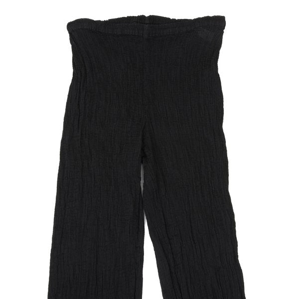ISSEY MIYAKE me Dyed Crepe Pleated Pants Black Size F