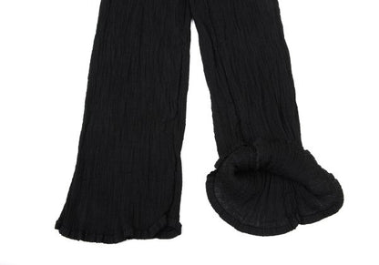 ISSEY MIYAKE me Dyed Crepe Pleated Pants Black Size F