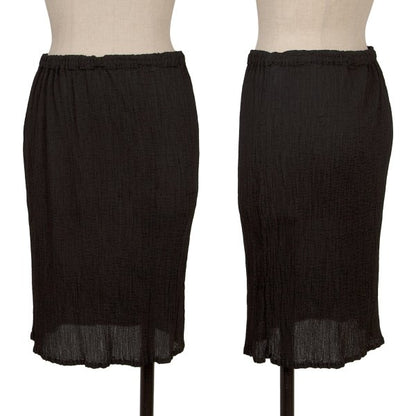 ISSEY MIYAKE me Dyed Crepe Pleated Skirt Black Size F