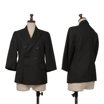 BLACK COMME des GARCONS Wool Peaked Jacket Black Size S