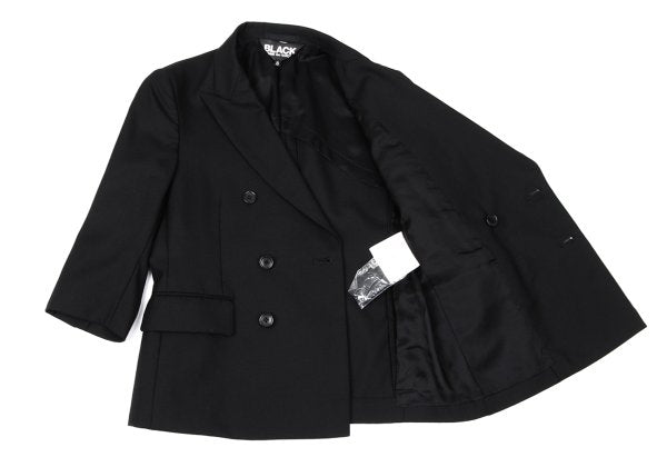 BLACK COMME des GARCONS Wool Peaked Jacket Black Size S