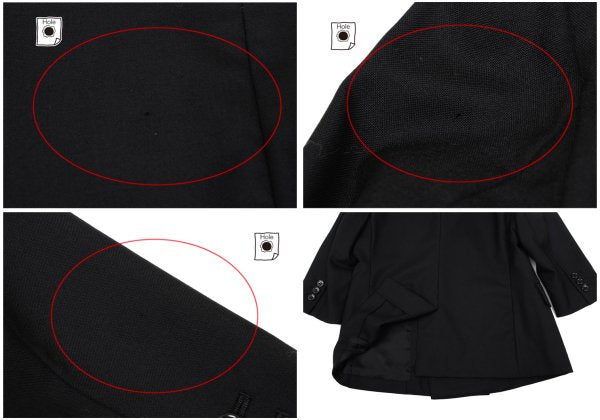 BLACK COMME des GARCONS Wool Peaked Jacket Black Size S